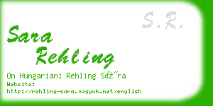 sara rehling business card